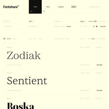 Fontshare: Quality Fonts. Free.