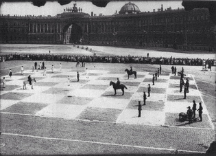 Human scaled chess Leningrad ca. 1924