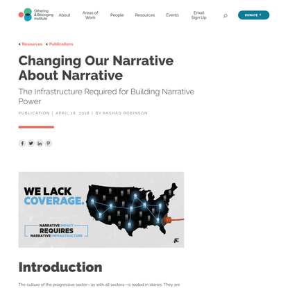 Changing Our Narrative About Narrative