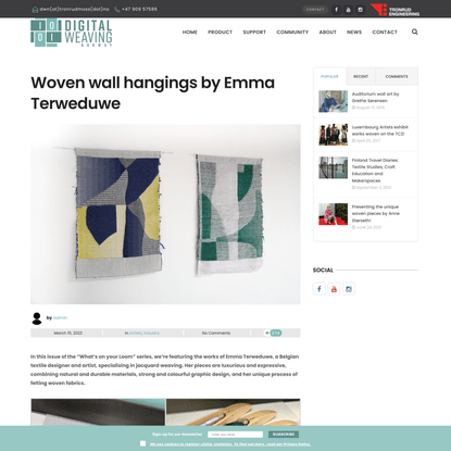 Woven wall hangings by Emma Terweduwe - Digital Weaving Norway