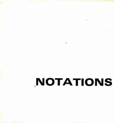 John Cage - Notations