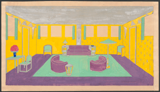 Winold Reiss, ‘Shellball Apartments, study for lounge’, 1928