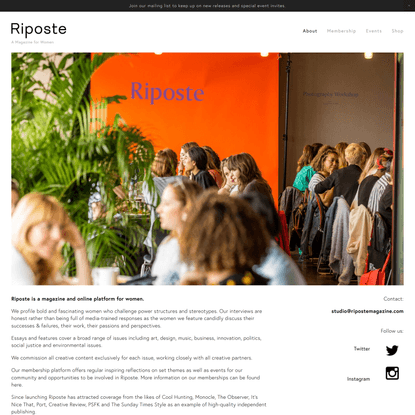About — Riposte