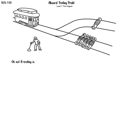 Absurd Trolley Problems