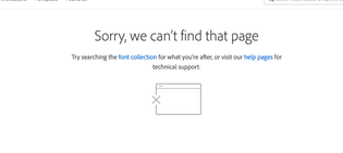 Broken link on the Adobe Fonts homepage