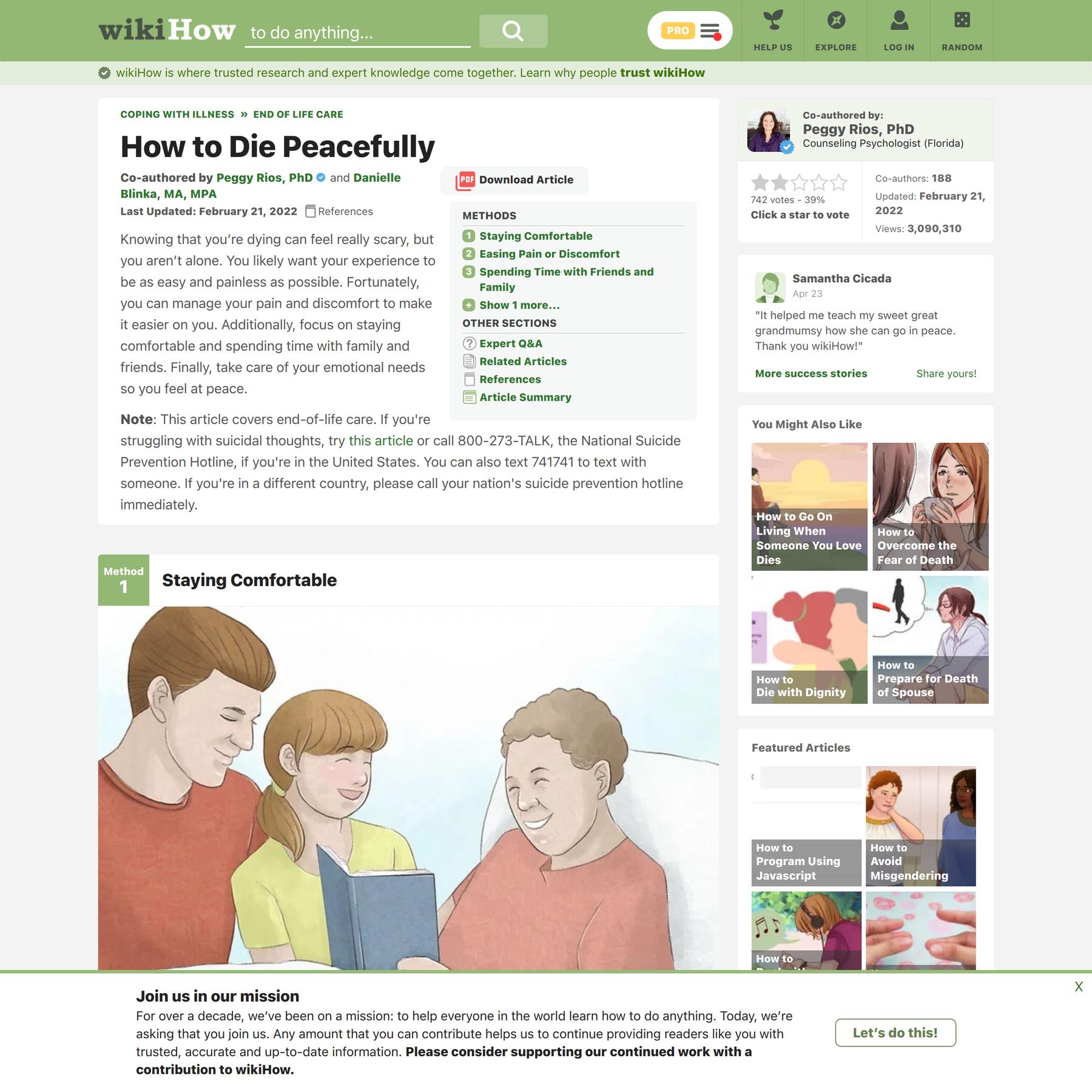 4 Ways to Die Peacefully - wikiHow