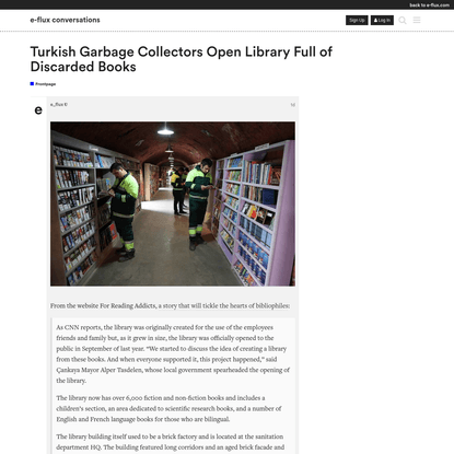 Turkish Garbage Collectors Open Library Full of Discarded Books