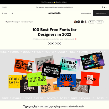 100 Best Free Fonts for Designers in 2022