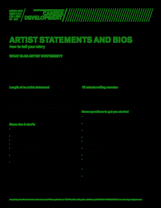 artists statements and bios