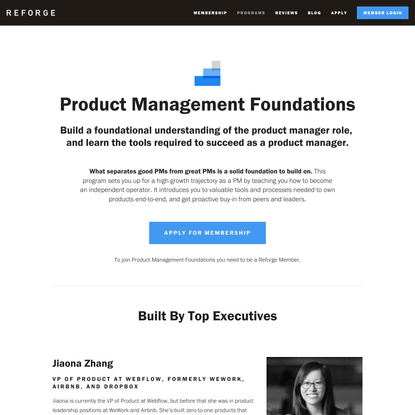 Product Management Foundations — Reforge