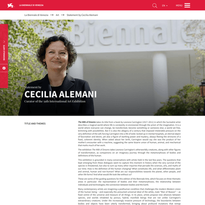 Biennale Arte 2022 | Statement by Cecilia Alemani