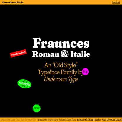 Fraunces by Undercase Type