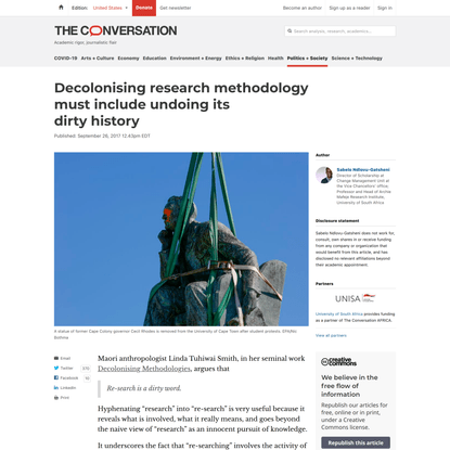 Decolonising research methodology must include undoing its dirty history