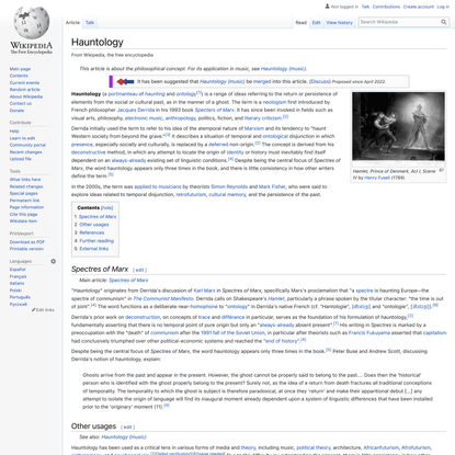 Hauntology - Wikipedia