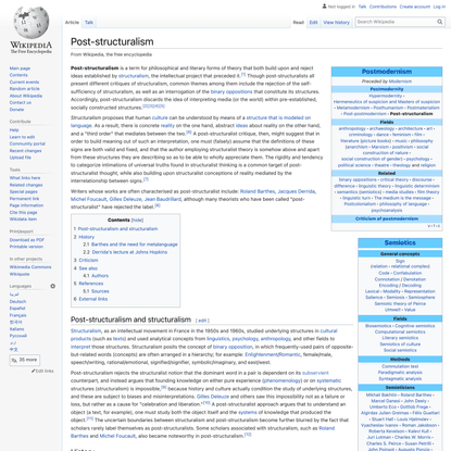 Post-structuralism - Wikipedia