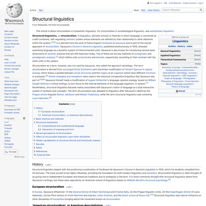 Structural linguistics - Wikipedia