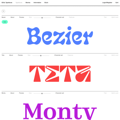 Typefaces - ECAL Typefaces