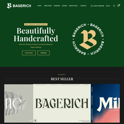 Bagerich Typeface Foundry - One Stop Font Shop