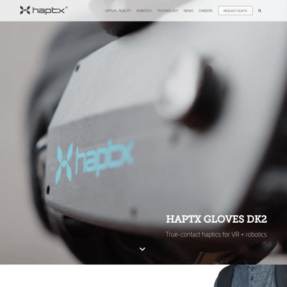 Haptic gloves for virtual reality and robotics | HaptX