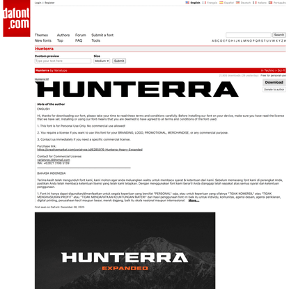 Hunterra Font | dafont.com