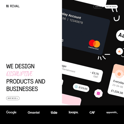 RIVAL | Strategic design studio | Product and service innovation