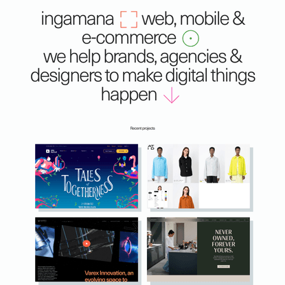 Ingamana | Web, mobile &amp; e-commerce development.