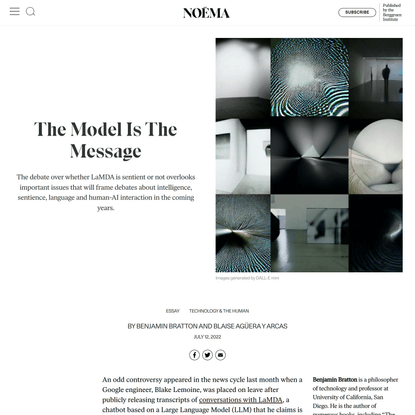The Model Is The Message | NOEMA