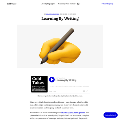 Learning By Writing