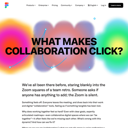 What makes collaboration click? A report by Figma.