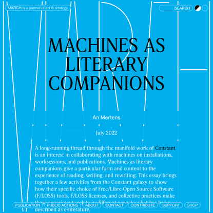 Machines as Literary Companions