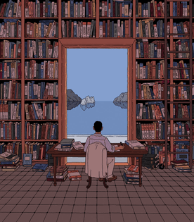 A Library by the Tyrrhenian Sea (2018)