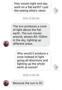 The sun is 2D