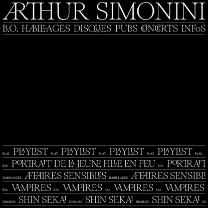 Arthur Simonini. Compositeur / Directeur artistique