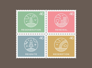 "Re" Series Icons Stamps #icons #badges