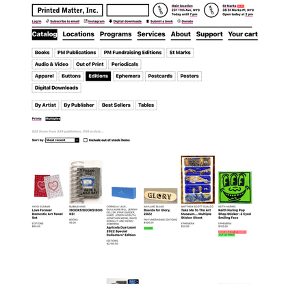 Editions - Multiples - Printed Matter