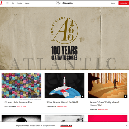 160 Years of Atlantic Stories - The Atlantic