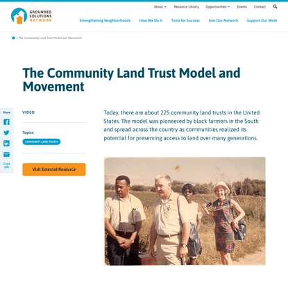 The Community Land Trust Model and Movement