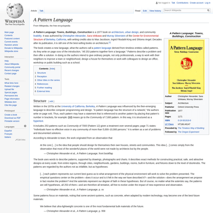 A Pattern Language - Wikipedia