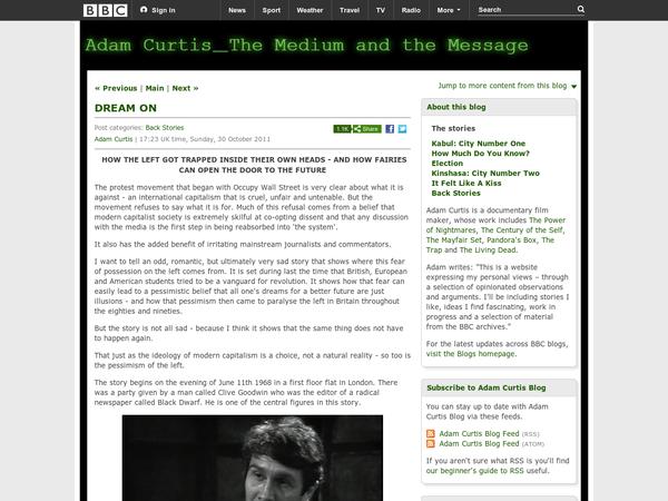 BBC - Adam Curtis Blog: DREAM ON