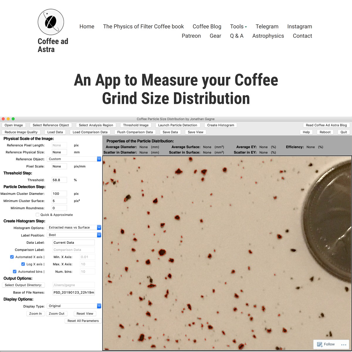 An App to Measure your Coffee Grind Size Distribution — Are.na