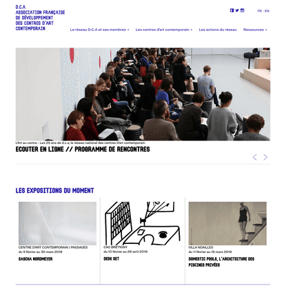 Accueil | Association française de développement des centres d'art