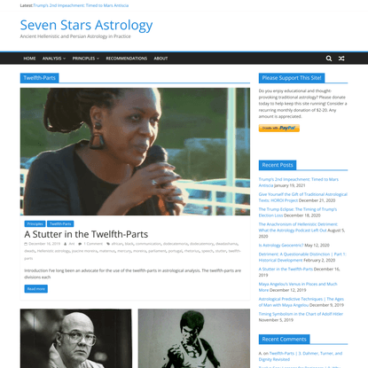 Twelfth-Parts Archives - Seven Stars Astrology