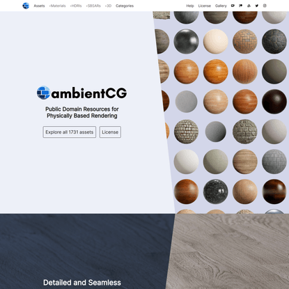 ambientCG - Public Domain Resources for Physically Based Rendering