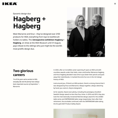 IKEA Designers Knut Hagberg &amp; Marianne Hagberg - IKEA Global