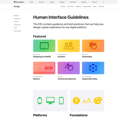Human Interface Guidelines - Human Interface Guidelines - Design - Apple Developer