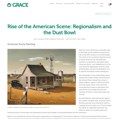 Rise of the American Scene: Regionalism and the Dust Bowl — The Grace Museum