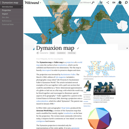 Dymaxion map | Wikiwand