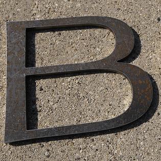 Steel Rusted 'B'