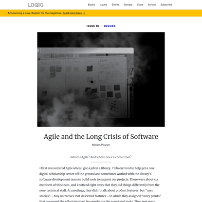 Agile and the Long Crisis of Software