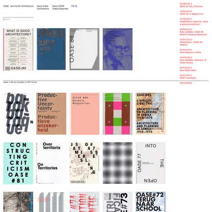 OASE Journal for Architecture